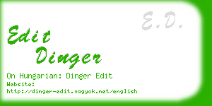 edit dinger business card